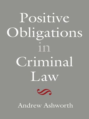 cover image of Positive Obligations in Criminal Law